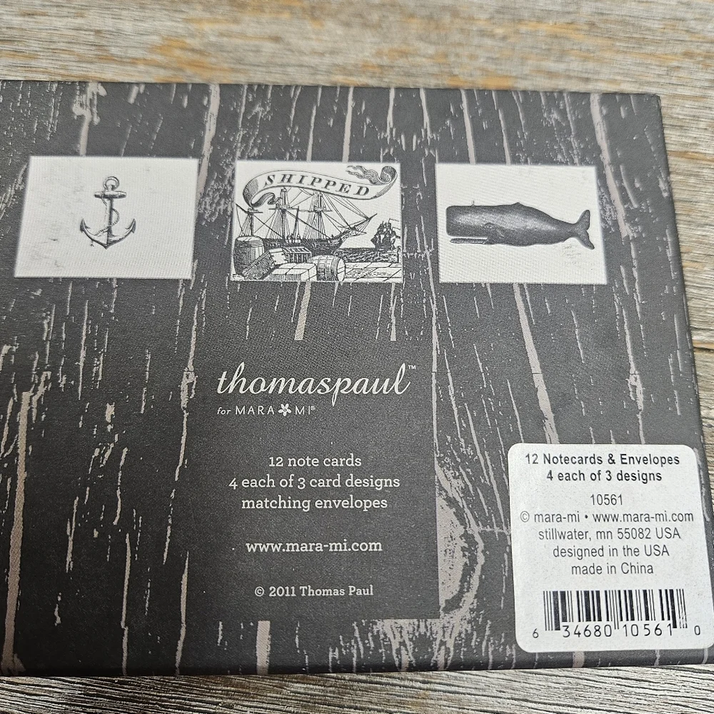 THOMAS PAUL for Mara Mi Old School Tattoo Nautical Themed Note Cards Envelopes